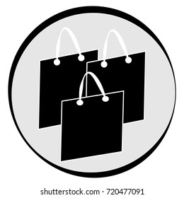 Shopping bags symbol isolated on white background. Vector illustration.