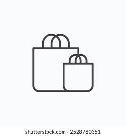 Shopping Bags vector flat icon set.eps