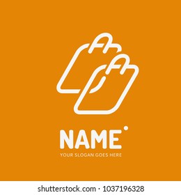 Shopping bags. Vector logo design. Business concept icon.