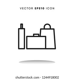 Shopping bangs black friday vector icon