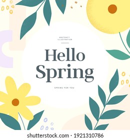 Shopping Banner Illustration Design. spring season patterns design
