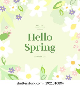 Shopping Banner Illustration Design. Spring Season Patterns Design
