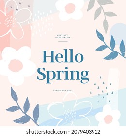 Shopping Banner Illustration Design. spring season patterns design