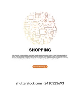 Shopping Banner Template Vector Design.