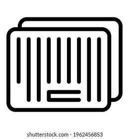 Shopping barcode icon. Outline Shopping barcode vector icon for web design isolated on white background
