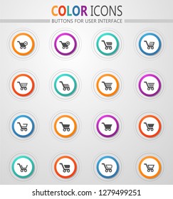 Shopping Bascket icon set for web sites and user interface