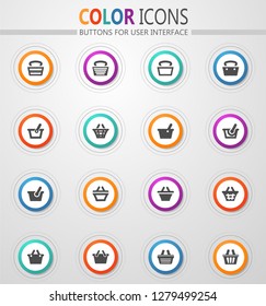 Shopping Bascket icon set for web sites and user interface