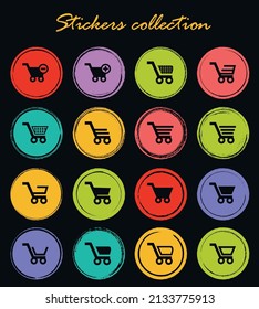 Shopping Bascket icon set for web sites and user interface