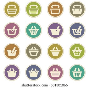 Shopping Bascket icon set for web sites and user interface