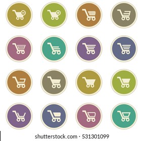 Shopping Bascket icon set for web sites and user interface