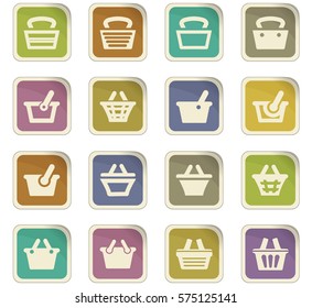 Shopping Bascket icon set for web sites and user interface