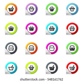 Shopping Bascket pointer on the color icons for your design