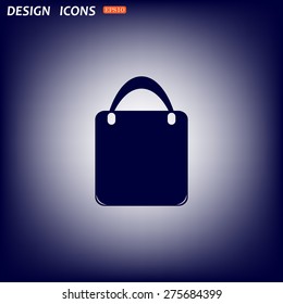Shopping basket, bag. icon. vector design