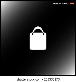 Shopping basket, bag. icon. vector design