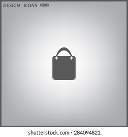 Shopping basket, bag. icon. vector design