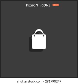 Shopping basket, bag. icon. vector design