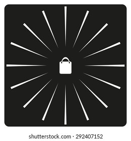 Shopping basket, bag. icon. vector design