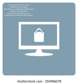Shopping basket, bag. icon. vector design
