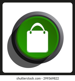 Shopping basket, bag. icon. vector design