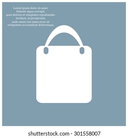 Shopping basket, bag. icon. vector design