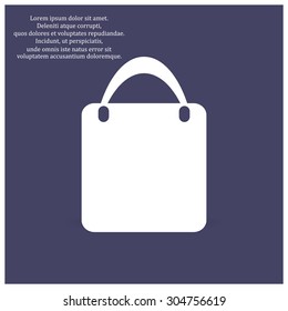 Shopping basket, bag. icon. vector design