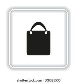 Shopping basket, bag. icon. vector design