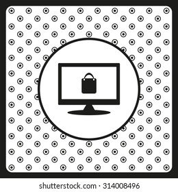 Shopping basket, bag. icon. vector design