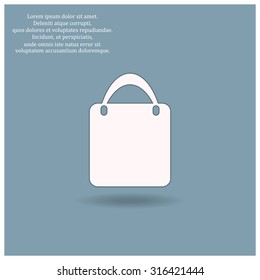 Shopping basket, bag. icon. vector design