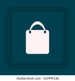 Shopping basket, bag. icon. vector design