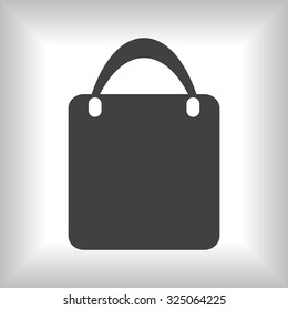 Shopping basket, bag. icon. vector design