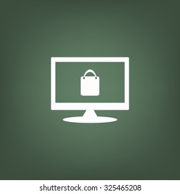 Shopping basket, bag. icon. vector design
