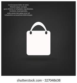 Shopping basket, bag. icon. vector design