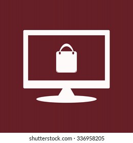Shopping basket, bag. icon. vector design