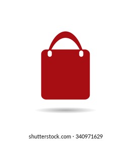 Shopping basket, bag. icon. vector design