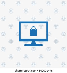 Shopping basket, bag. icon. vector design