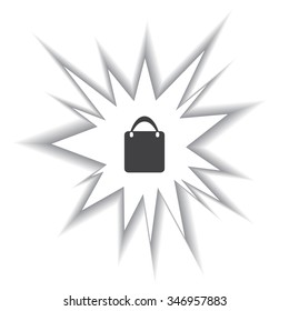 Shopping basket, bag. icon. vector design