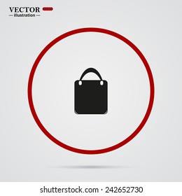Shopping basket, bag, vector illustration, EPS 10