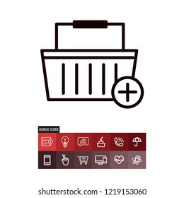 Shopping basket black friday vector icon
