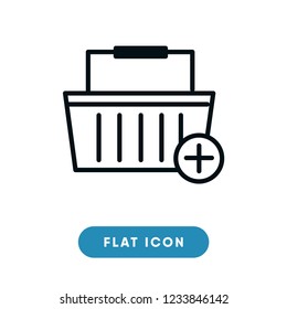 Shopping basket black friday vector icon
