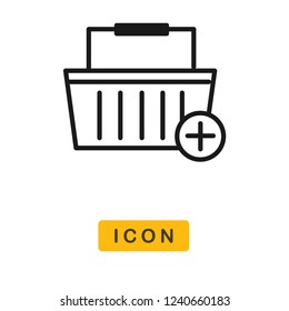 Shopping basket black friday vector icon