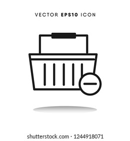 Shopping basket black friday vector icon