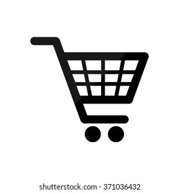shopping basket  - black vector icon