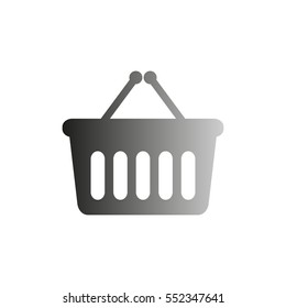 shopping basket -  black vector icon