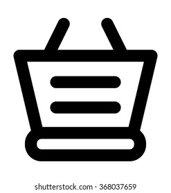 Shopping Basket Bold Line Vector Icon