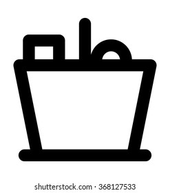 Shopping Basket Bold Line Vector Icon