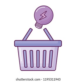 shopping basket with bulb