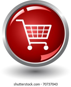 Shopping basket button. Internet Shopping