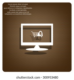 Shopping basket with cabin for children. icon. vector design