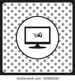 Shopping basket with cabin for children. icon. vector design