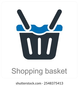 Shopping Basket and cart icon concept